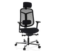BICOLORE HIGH - Siège de bureau haut de gamme Noir / Argent