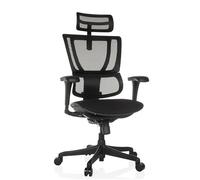 ERGOHUMAN SLIM ECO F GEN2 | Tissu maille/ Tissu - Siège de direction de luxe Noir