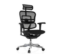 hjh OFFICE Chaise de Bureau Ergonomique ERGOHUMAN Ultra F GEN2 Design Original, Fauteuil de Bureau avec Soutien Lombaire Flexible, Tissu tendu, Noir