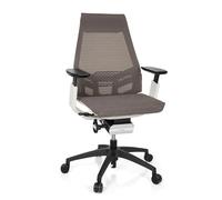 GENIDIA SMART WHITE | tissu maille - Siège de bureau de qualité professionnelle Gris / Blanc