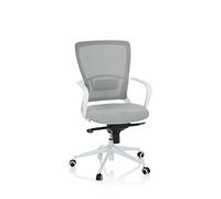 hjh OFFICE Chaise de Bureau ESTRIA Fauteuil de Bureau, pivotant, réglable en Hauteur, Maille Respirante, Gris 760016