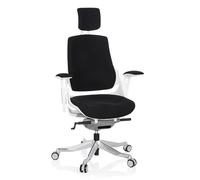 HJH Office Chaise de bureau SPEKTRE tissu Professionnelle ergonomique dossier réglable Noir