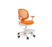 HJH Office Chaise de bureau enfant KID ERGO évolutive Tissu maille Orange