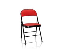 hjh OFFICE Chaise Pliante rembourrée en Cuir synthétique TUDELA Chaise Visiteur, Charge maximale 130 kg, Rouge 803003