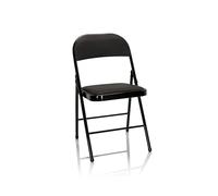 hjh OFFICE Chaise Pliante rembourrée en Cuir synthétique TUDELA Chaise Visiteur, Charge maximale 130 kg, Noir 803000