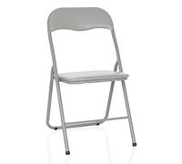 hjh OFFICE Chaise Pliante rembourrée TUDELA Basic Chaise Visiteur Pliante, supporte jusqu'à 120kg, Gris