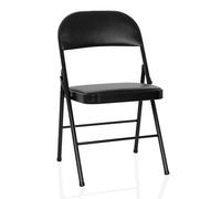 TUDELA H simili-cuir/synthétique - Chaise pliante Noir