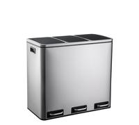 Clean 9 | 3 x 18L - Poubelle Argent