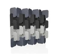 FLEXMIUT PLUG | Ensemble de 6 pièces (H × l × P) 164 × 174 × 25 cm - Cloison de séparation Gris/Gris Clair/Gris Foncé