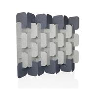 FLEXMIUT PLUG | Ensemble de 6 pièces (H × l × P) 164 × 174 × 25 cm - Cloison de séparation Gris/Gris Clair