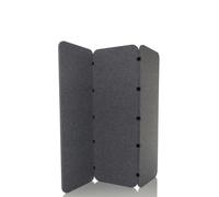 hjh OFFICE Cloison Acoustique Verticale FLEXMIUT EL Cloison en 3 Parties indépendante, Protection visuelle pour Le Bureau et la Maison, Gris