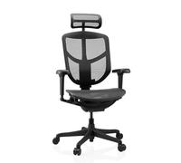 hjh Office Enjoy Ultra GEN2 Chaise de Bureau Professionnelle, pivotante, Ergonomique, avec Tissu en Maille Respirante, Appui-tête et Dossier réglables en Hauteur, Noire