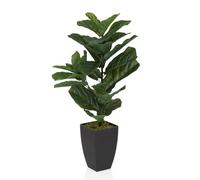 HJH Office Plante artificielle LYRATA 80 cm avec pot Vert