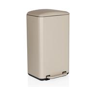 HJH Office Poubelle CLEAN BEVA 30 L à pédale Softclose métal seau intérieur Beige