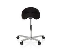 Hjh office Tabouret de bureau - Noir