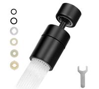 HJIAMA Flexible Robinet Extension Avec 4 Filets Conversion, Pulvérisateur Rotatif à 720°, Anti-Éclaboussures Washing up Gods, pour Cuisine, Salle de Bains, Balcon
