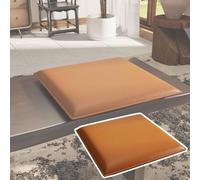 HJLKDYM Coussin De Chaise Carré,Coussins Lavables Intérieur Et Extérieur | Revêtement de sol souple et imperméable à mémoire de forme,amovible,convient pour escaliers intérieur(Orange A,40x40x4.5cm)