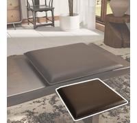 HJLKDYM Coussin De Chaise Carré,Coussins Lavables Intérieur Et Extérieur | Revêtement de sol souple et imperméable à mémoire de forme,amovible,convient pour escaliers intérieur(Brown B,40x40x4.5cm)