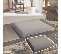 HJLKDYM Coussin De Chaise Carré,Coussins Lavables Intérieur Et Extérieur | Revêtement de sol souple et imperméable à mémoire de forme,amovible,convient pour escaliers intérieur(Gray A,45x45x4.5cm)