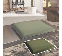 HJLKDYM Coussin De Chaise Carré,Coussins Lavables Intérieur Et Extérieur | Revêtement de sol souple et imperméable à mémoire de forme,amovible,convient pour escaliers intérieur(Green B,40x40x4.5cm)