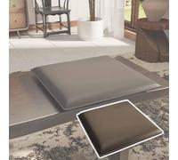 HJLKDYM Coussin De Chaise Carré,Coussins Lavables Intérieur Et Extérieur | Revêtement de sol souple et imperméable à mémoire de forme,amovible,convient pour escaliers intérieur(Brown A,40x40x4.5cm)
