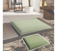 HJLKDYM Coussin De Chaise Carré,Coussins Lavables Intérieur Et Extérieur | Revêtement de sol souple et imperméable à mémoire de forme,amovible,convient pour escaliers intérieur(Green A,40x40x4.5cm)