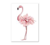 HJOSWVNS Poster Mural Flamant Rose Tableau Decoration Murale Affiche Murale Tableau Peinture sur Toile Tableau Decoration Murale Salon Tableaux, Posters et Arts Décoratifs Sans Cadre 40x60cm/1 Pcs