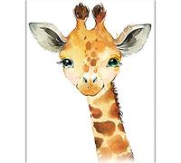 HJOSWVNS Poster Mural Girafe Jaune Animaux Toile Peinture Decoration Murale Tableau Decoration Murale Salon Chambre Tableau Peinture Moderne Affiche Murale Impression sur Toile Sans Cadre 40x60cm