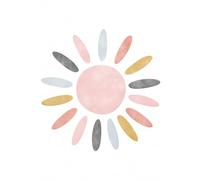 HJOSWVNS Poster Mural Rose Gris Jaune Tableau Decoration Murale Tableau Peinture sur Toile Cadre Decoration Murale Affiche Murale Salon Peinture sur Toile Sans Cadre 30x40cm/1 Pcs