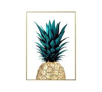 HJOSWVNS Poster Mural Vert Ananas Doré Tableau Decoration Murale Tableau Peinture sur Toile Cadre Decoration Murale Affiche Murale Salon Peinture sur Toile Sans Cadre 60x90cm/1 Pcs