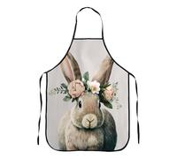 HJOSWVNS Tablier Cuisine Homme Pivoine Poudre Lapin Tablier Cuisine Enfant Coton et Lin Respirant Tablier de Cuisine Femme Résistant Tablier Cuisine Femme Réglable Tablier Femme Durable 55x68cm