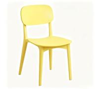 HJYXXSR Chaises de Salle à Manger Modernes en Plastique, chaises latérales empilables en PP, dossiers Confortables de Conception Ergonomique, adaptées aux salles à Manger, Cuisines, Salons Yellow