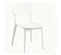 HJYXXSR Chaises de Salle à Manger Modernes en Plastique, chaises latérales empilables en PP, dossiers Confortables de Conception Ergonomique, adaptées aux salles à Manger, Cuisines, Salons White