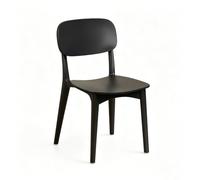 HJYXXSR Chaises de Salle à Manger Modernes en Plastique, chaises latérales empilables en PP, dossiers Confortables de Conception Ergonomique, adaptées aux salles à Manger, Cuisines, Salons Black