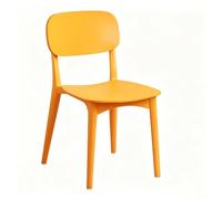 HJYXXSR Chaises de Salle à Manger Modernes en Plastique, chaises latérales empilables en PP, dossiers Confortables de Conception Ergonomique, adaptées aux salles à Manger, Cuisines, Salons Orange