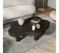 HJYXXSR Table Basse en Bois Massif, Table d'appoint en Forme de Nuage, Support à Trois Pieds de Forme irrégulière, Style Moderne, adapté au Salon Black 60 * 35 * 50cm/23.6 * 13.8 * 19.7in,