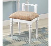 HJYXXSR Tabouret de Coiffeuse, Tabouret de Piano Vintage, Chaise de Chambre Ergonomique avec Pieds en Bois Massif, siège rembourré Confortable, adapté aux Chambres, Salons, entrées White Legs - Cloth