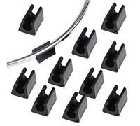 HJYZY Lot de 15 patins de serrage pour tubes ronds - 11 à 13 mm - Noir - Pour meubles cantilever - Sans tenon