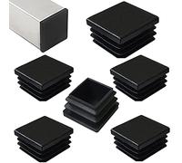 HJYZY Lot de 6 bouchons carrés en plastique 75 x 75 mm pour tubes en métal - Insert de conduit de clôture pour chaises tubulaires et meubles
