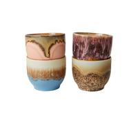 HKliving Tasse 70's 25 cl lot de 4 Lagoon