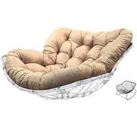 HKJGNH Coussin de Chaise à Bascule Imperméable pour Salon, Confortable de 13 Cm D'épaisseur pour Extérieur et Intérieur, Coussin de Chaise Papasan Double pour Jardin, Terrasse(@45,125 x 115 x 13 cm.)