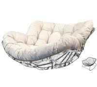 HKJGNH Coussin de Chaise à Bascule Imperméable pour Salon, Confortable de 13 Cm D'épaisseur pour Extérieur et Intérieur, Coussin de Chaise Papasan Double pour Jardin, Terrasse(@3,125 x 115 x 13 cm.)
