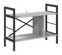 HKLGBVCR Bibliothèque 3 Niveaux 75x30x58,5 cm Bois d'Ingénierie et Acier | Design loft new-yorkais, étagères rectangulaires spacieuses, entretien avec chiffon sec, usage salon ou bureau, look