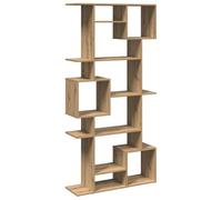 HKLGBVCR Bibliothèque Dub Artisan en Bois Composite 92x29x188 cm avec 9 | Design classique épuré, rangement spacieux 9 casiers, cloison polyvalente, entretien facile avec chiffon humide