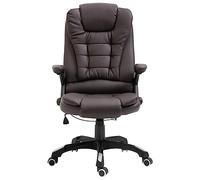 HKLGBVCR Chaise Bureau Confortable Cuir Noir | Dossier Haut Ergonomique, Assise Papillon, Pivotant 360°, 5 Roulettes Nylon, 110 kg