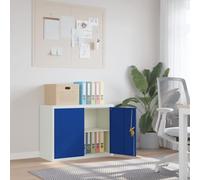 HKLGBVCR Classeur Acier Gris Clair Et Bleu 90x40x70 Cm