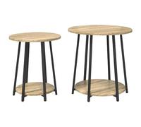 HKLGBVCR Set 2 Tables d'Appoint Chêne Sonoma et Noir