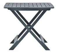 HKLGBVCR Table de Jardin Pliable en Plastique Vert 79 x 72 x 70 cm | Design lattes élégant, rangement gain de place, usage extérieur quotidien, robustesse durable, sans entretien
