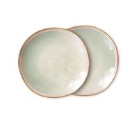 HKliving Assiette 70's 22cm lot de 2 Mist