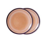 HKliving Assiette 70's Ø27.5cm 2 pièces Bedrock